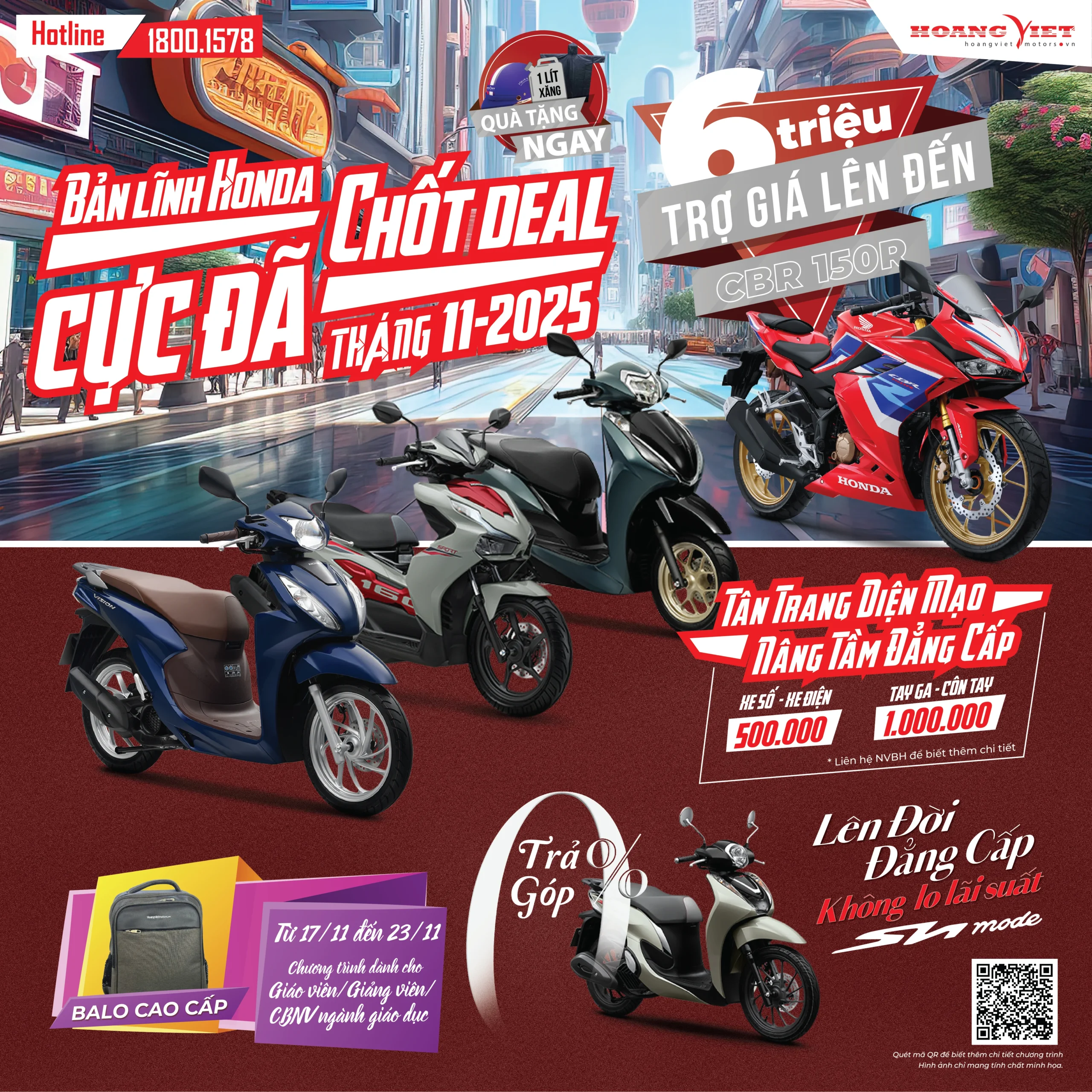 ưu đãi khi mua xe trong tháng 11 tại head hoàng việt