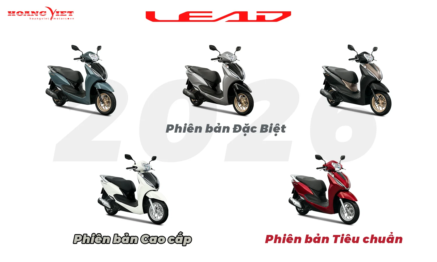 Màu sắc & phiên bản LEAD 2026