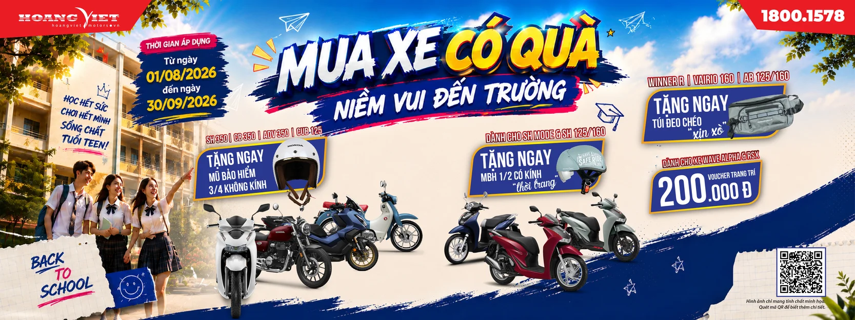 Chương trình khuyến mãi mua xe Honda 2026 siêu ưu đãi tại HEAD Honda Hoàng Việt
